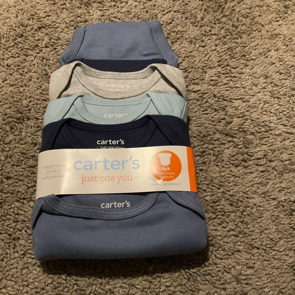 Carter's Just One You Baby 4pk Shorts Solid Bodysuit - Size 3M